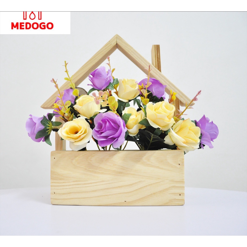 Kệ gỗ cắm hoa MEDOGO, kệ trang trí