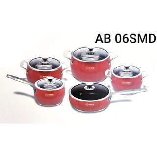 Bộ nồi Arber 5 chiếc inox 304 chính hãng AN06SMD