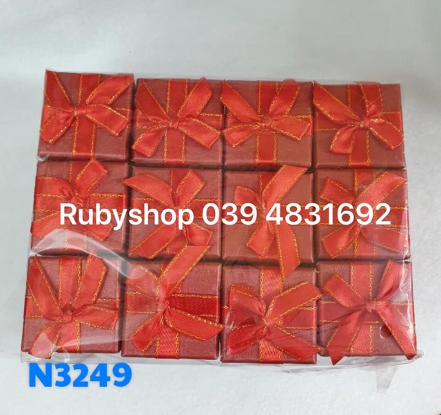 Combo 24 hộp nơ voan nhiều màu đựng quà tặng, trang sức