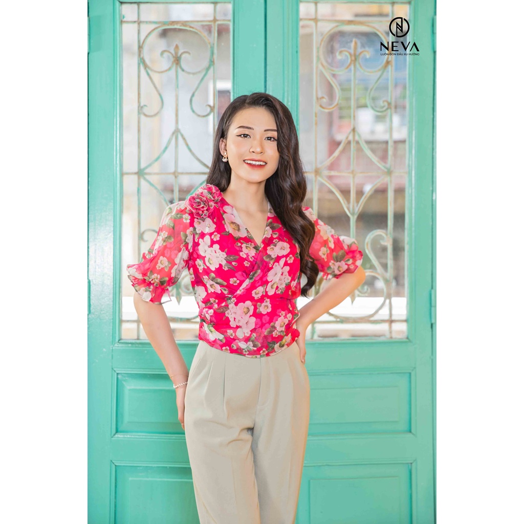 Áo Croptop Nữ NEVA In Hoa 3D W130284