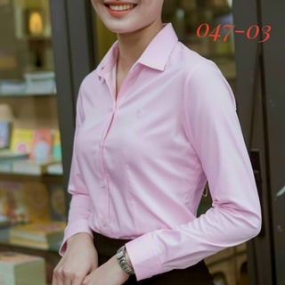 CHÍNH HÃNG THÁI HOÀ Áo sơ mi nữ màu hồng trẻ trung 047 8919