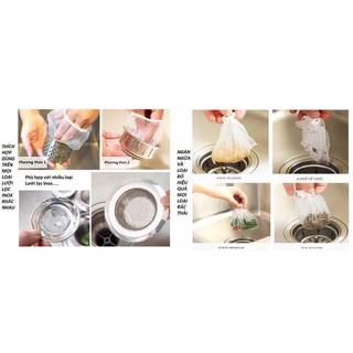 100 Túi lưới lọc rác bồn rửa