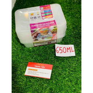 COMBO 10 HỘP NHỰA ĐỰNG VÀ BẢO QUẢN THỰC PHẨM MICROWAVE 550ML, 650ML,750ML, 1000ML