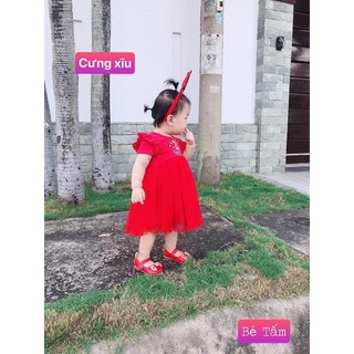 Váy đỏ tuần lộc noel