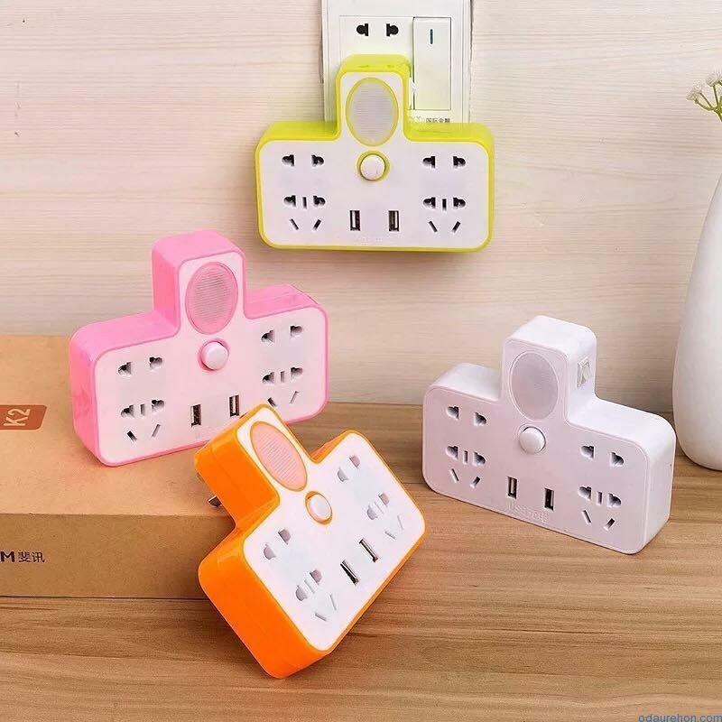 Ổ Cắm Chia Điện Có Đèn Ngủ Và Cổng USB