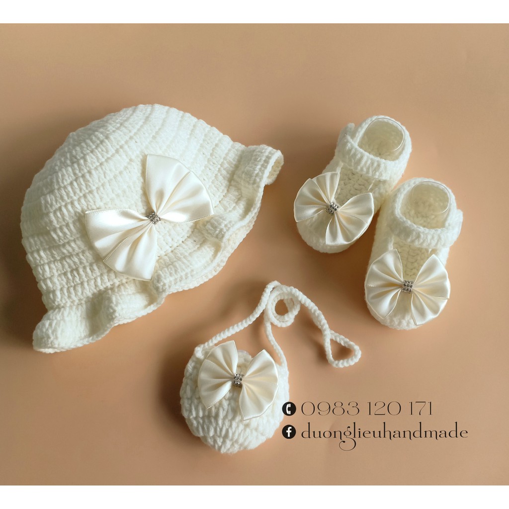 Set nón giày túi đeo cho bé gái