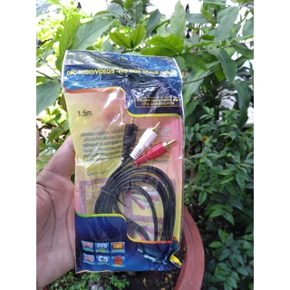 [Mã ELHACE giảm 4% đơn 300K] CÁP AV 3.5 RA 2 ĐẦU BÔNG SEN (DÂY ĐEN) 1M5 3M