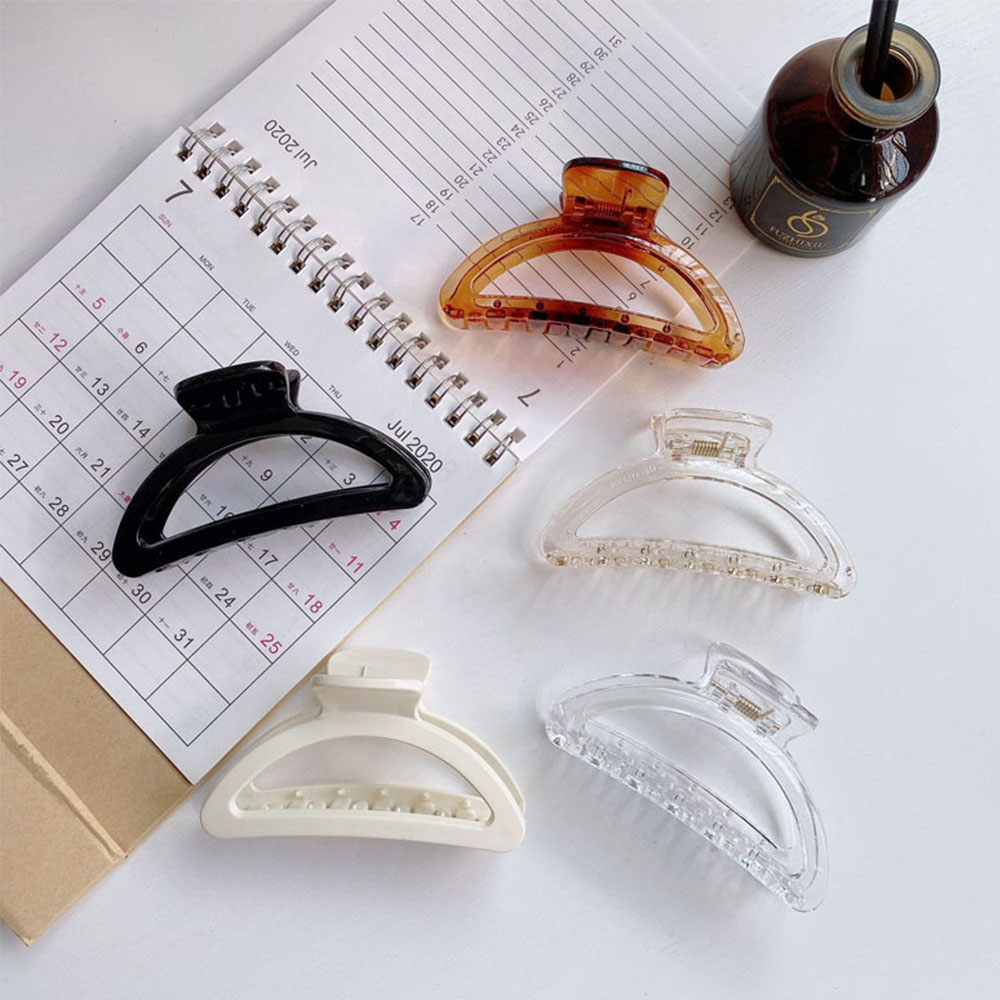 Kẹp tóc nhựa acrylic size lớn thoải mái thời trang