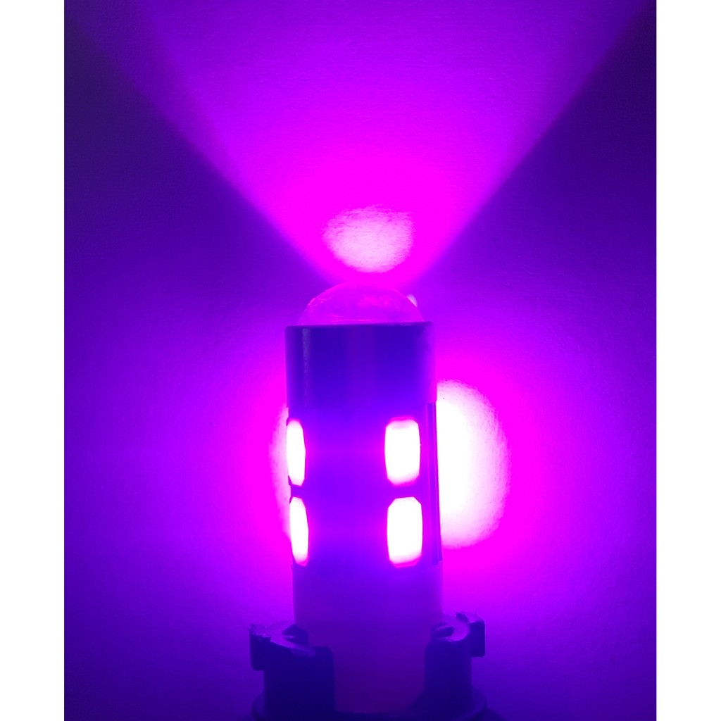 Bộ 2 bóng LED 10 tim gắn xe máy – sáng hồng sen