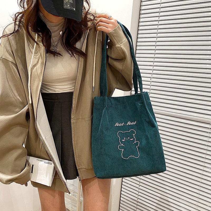 Túi Xách Canvas Kiểu Dáng Đơn Giản Thời Trang Cho Nữ
