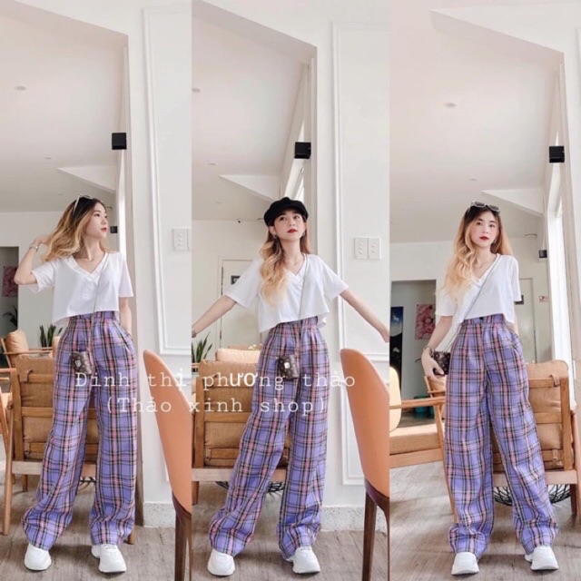 [ Mã FAMAYWA giảm 10K đơn 50K] Quần culottes kẻ caro khoá trước nữ tính nhiều màu | BigBuy360 - bigbuy360.vn