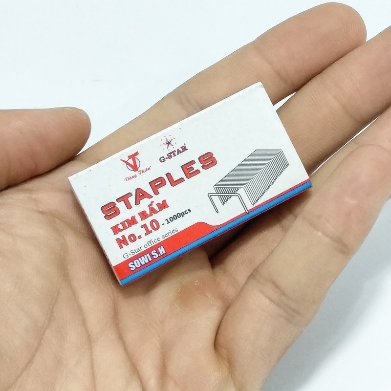 10 hộp kim bấm số 10 G-STAR sử dụng cho tất cả các loại bấm kim số 10 thông dụng