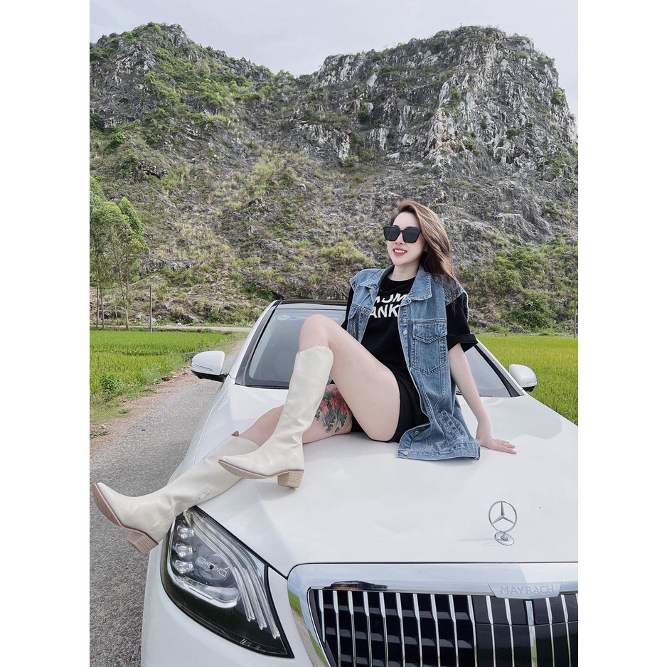 set áo phông + áo khoác bò cá tính 2022