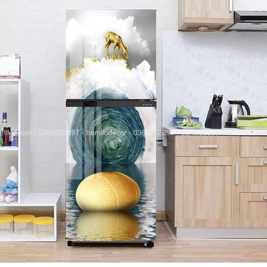 MIẾNG DÁN TỦ LẠNH CHẤT LIỆU DECAL CHỐNG THẤM, KEO BÁM CHẮC CHẮN