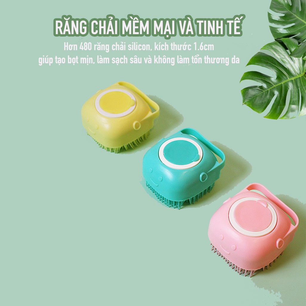 DỤNG CỤ TẮM - MASSAGE CHÓ MÈO BẰNG SILICON - HAYUMI