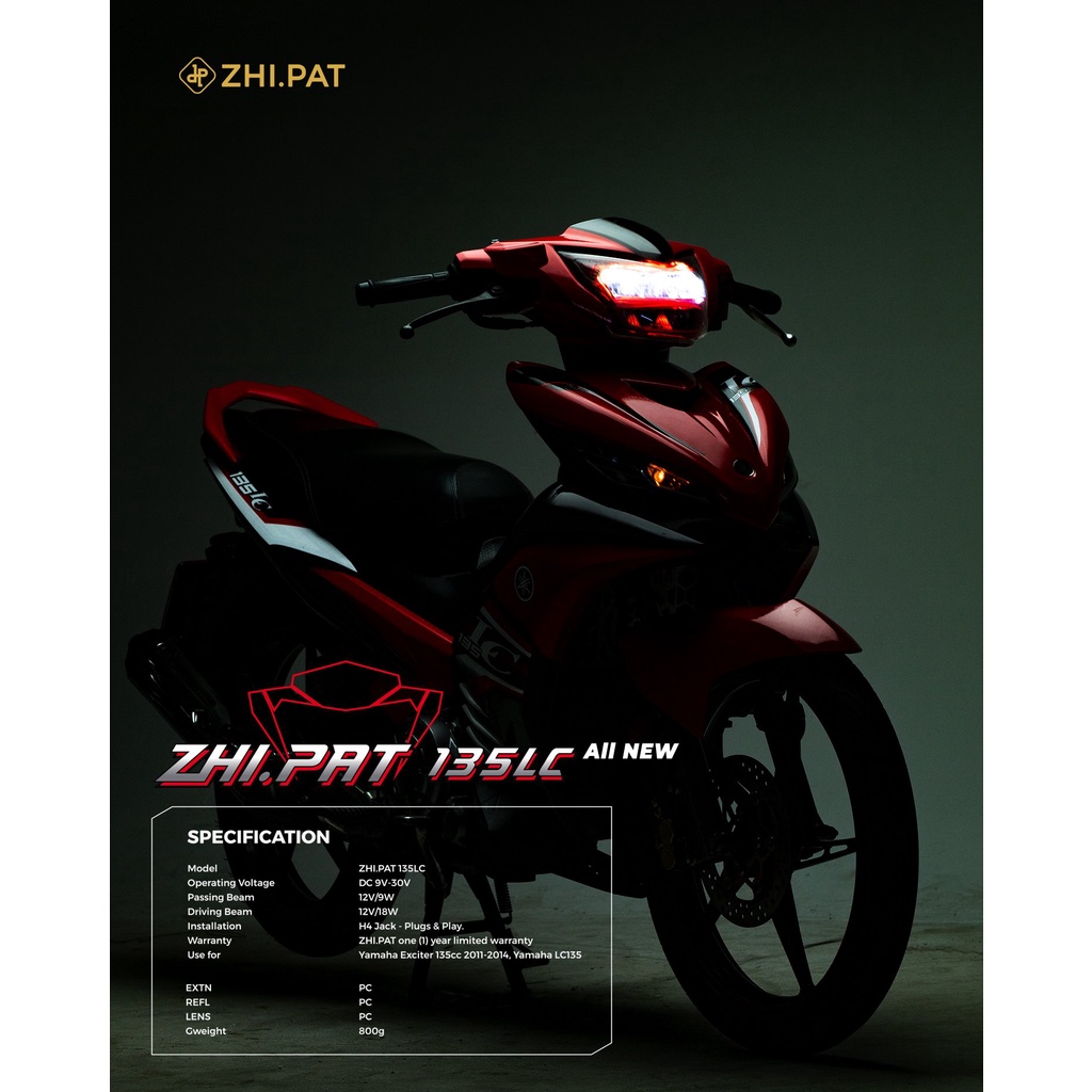 ZHI.PAT 135LC - đèn LED 2 tầng xe Exciter 135cc 2011-2014 * Hàng chính hãng
