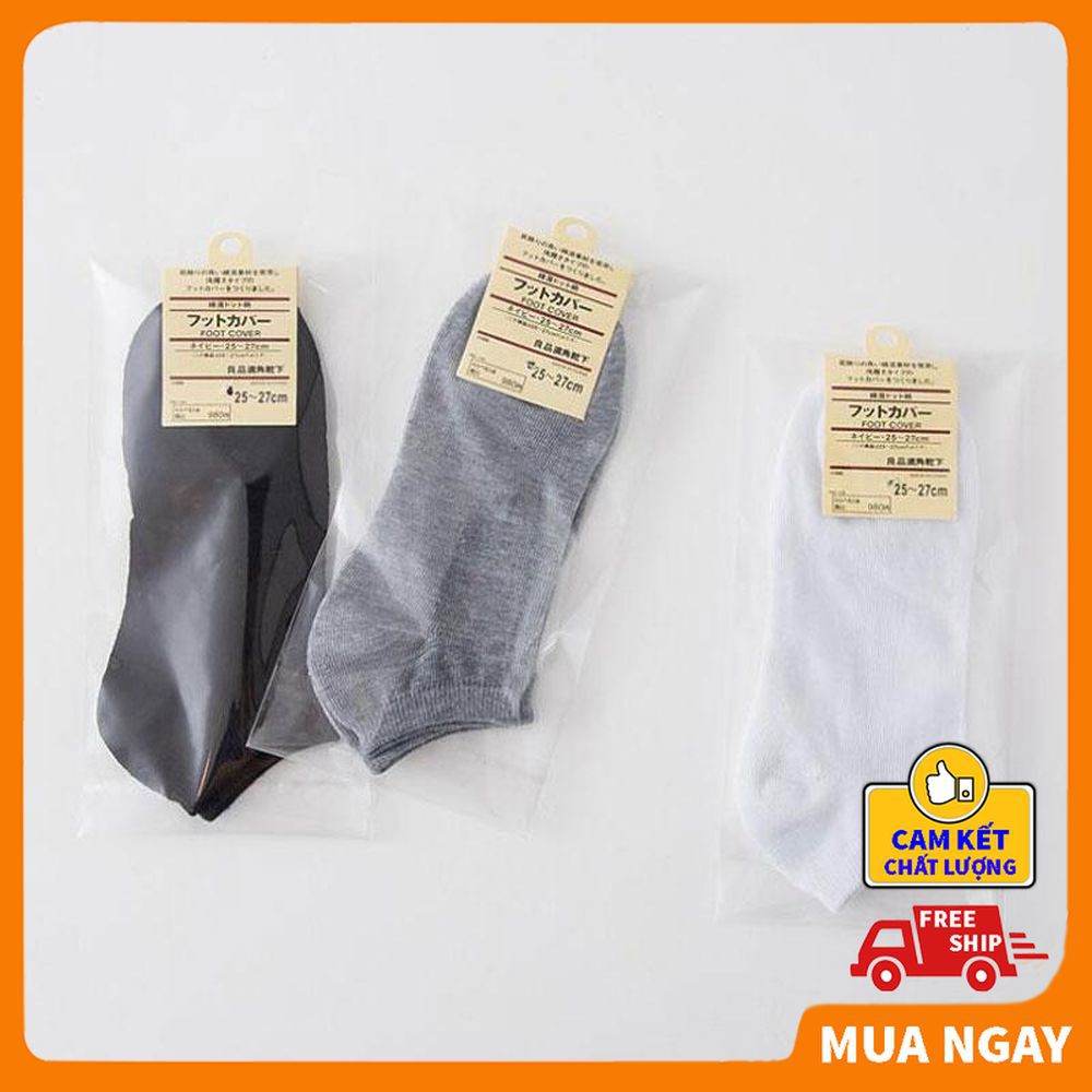 Combo 2 đôi tất nam nữ thấm hút mồ hôi co dãn thỏa mái phân loại cổ thấp cổ cao