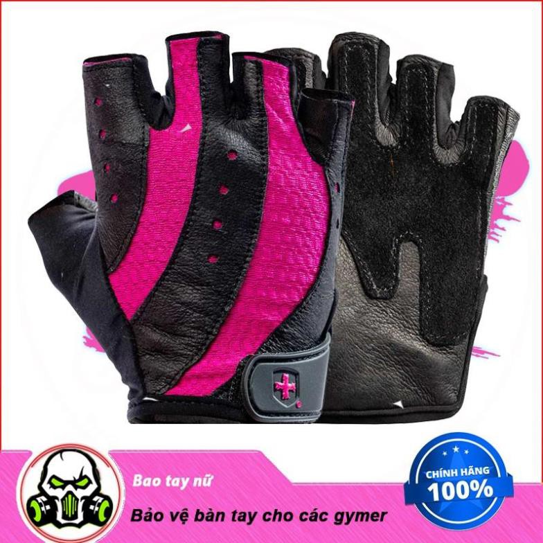Phụ kiện Thể Thao Gym Bao tay Nữ Harbinger Woman Pro Gloves Màu Hồng cao cấp 1491 TPBS
