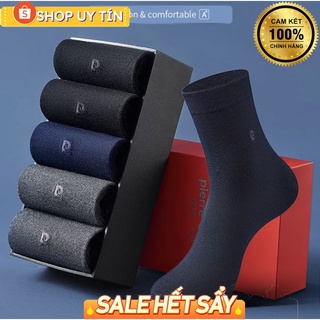 tất nam pierre cardin logo thêu 5 đôi/túi