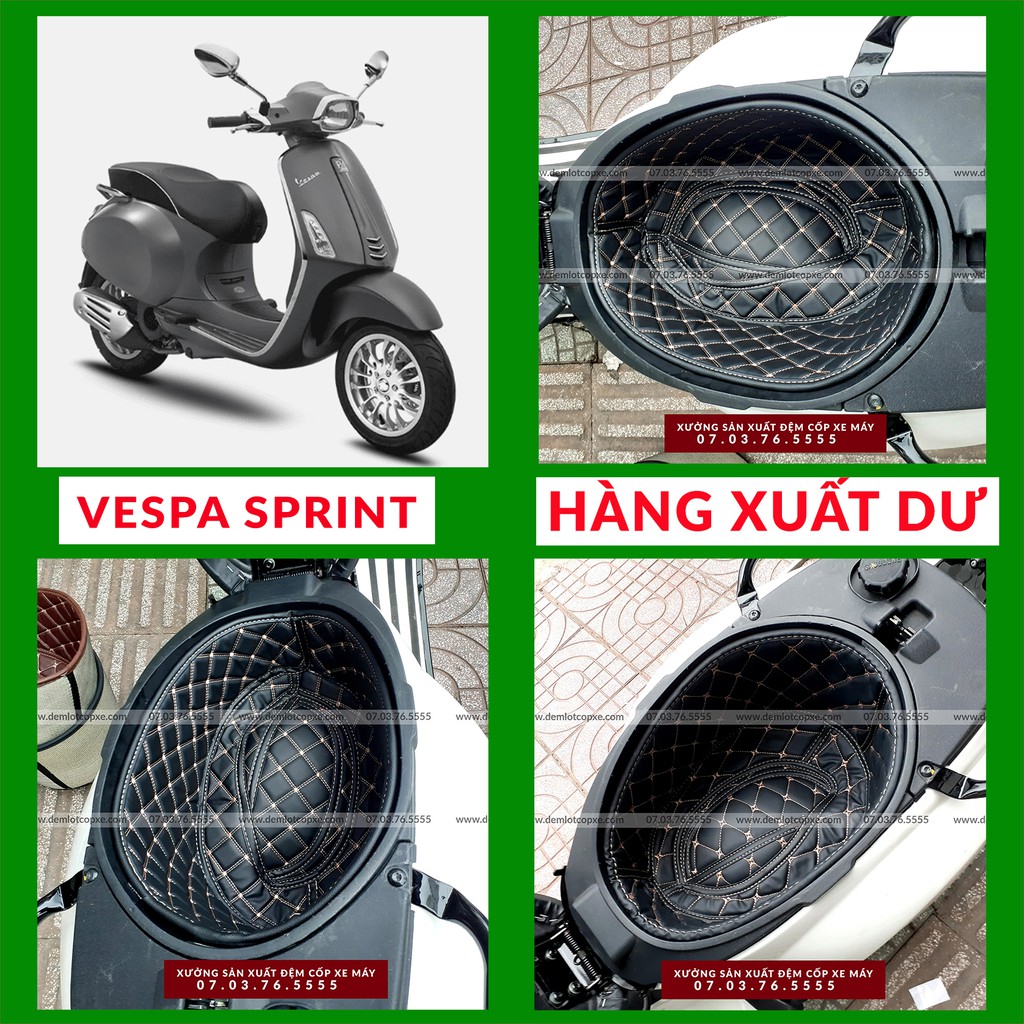 Lót Cốp Da Chống Nóng Chống shock - VESPA SPRINT (PRIMMAVERA)-Giá Tận Xưởng-Có Túi Giấy Tờ