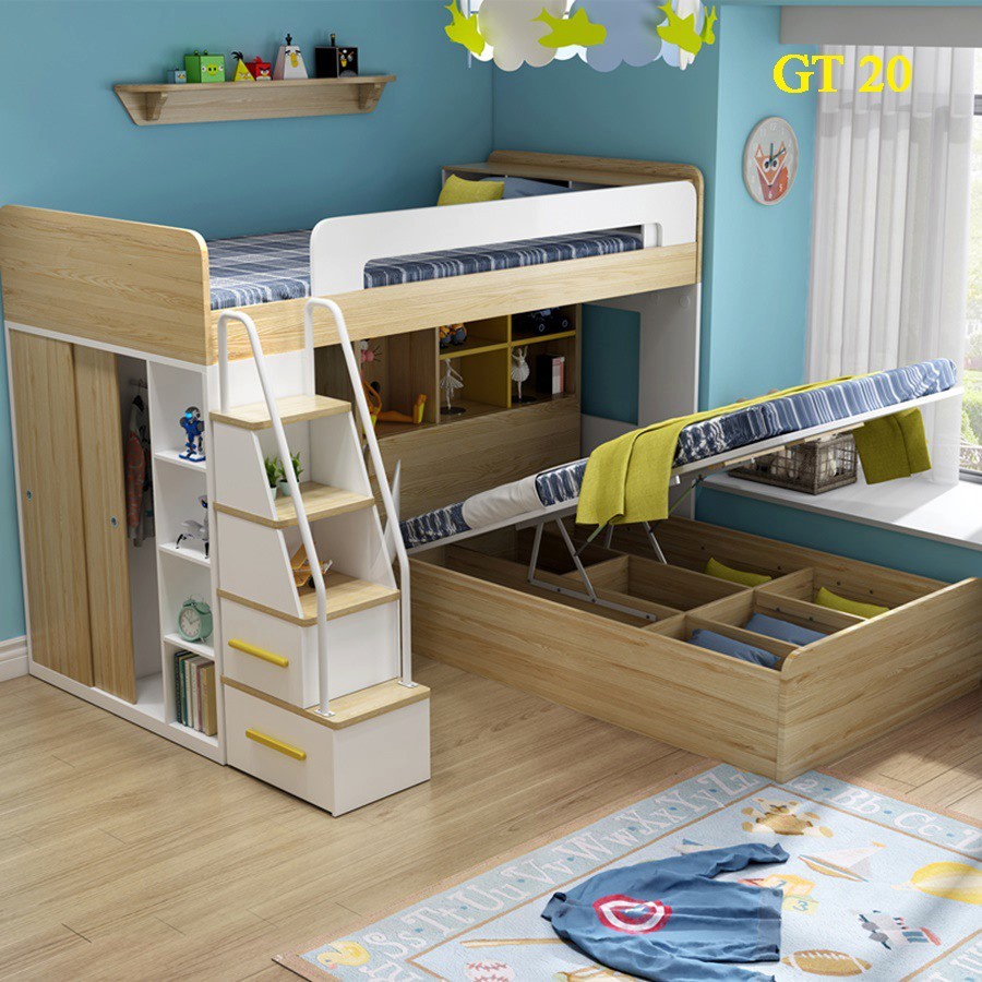GIƯỜNG TẦNG THÔNG MINH ĐA NĂNG - Miễn Phí Vận Chuyển Lắp Đặt Hà Nội