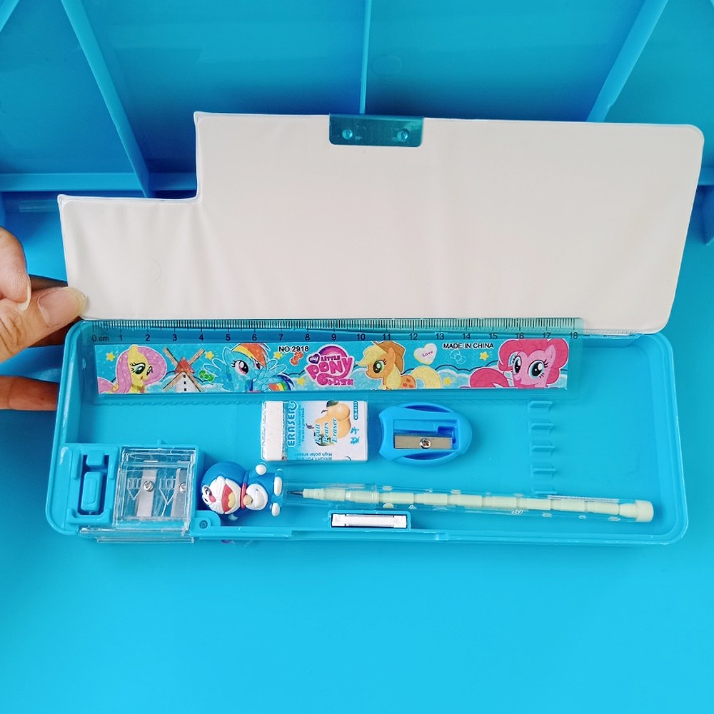 SET Dụng cụ học tập 5 MÓN cho bé: ( hộp bút+bút chì+thước kẻ +gọt+tẩy)