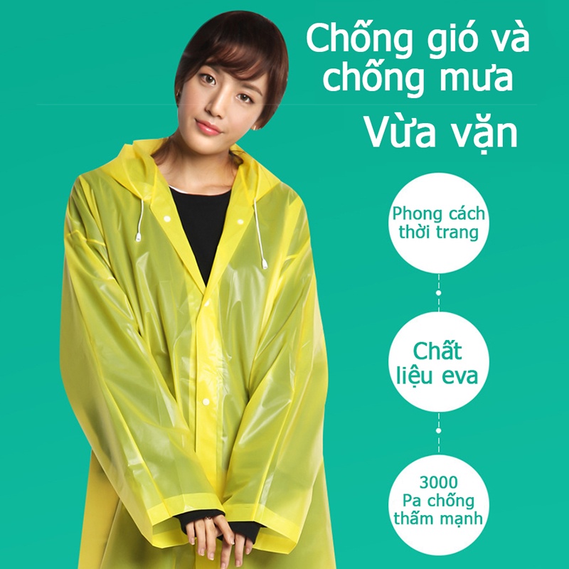 [HCM]dày lên Áo Mưa Thời Trang Trong Suốt Chất Lượng Cao-GM-EVAYY004