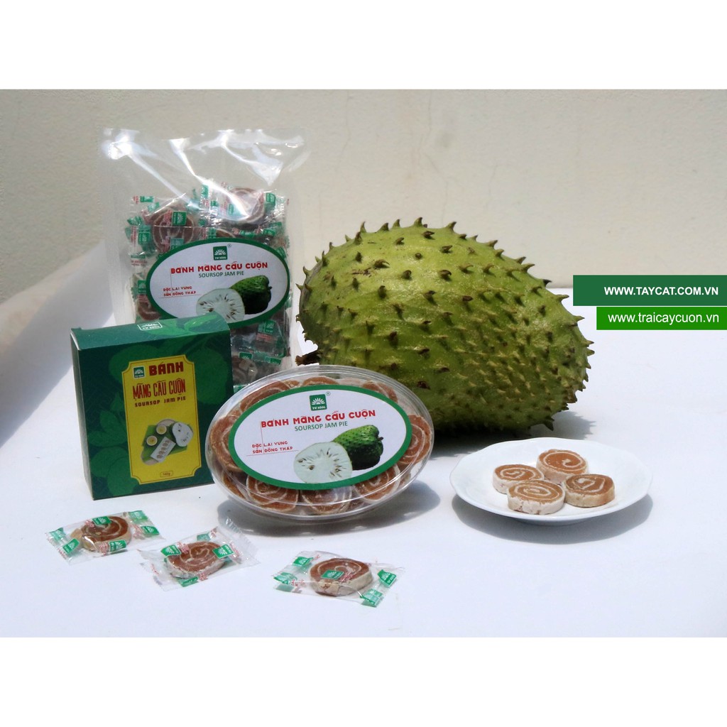 Bánh mãng cầu cuộn TƯ BÔNG hộp 200g - dẻo ngon ít ngọt chánh gốc Đồng Tháp