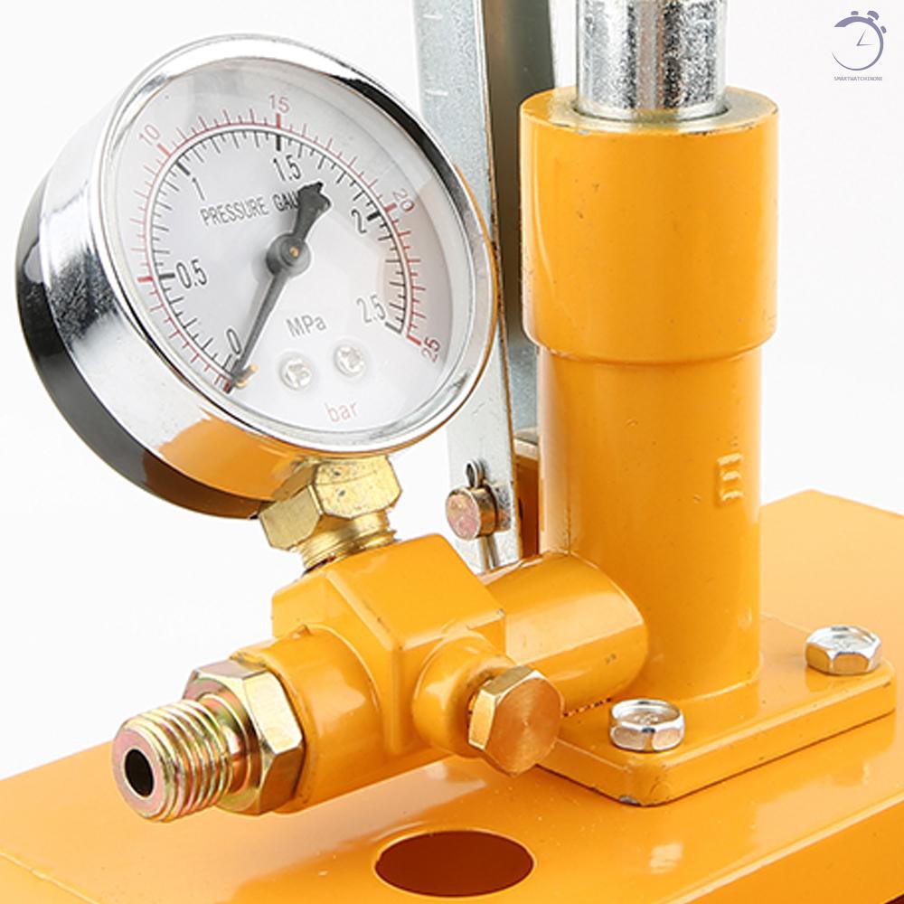Máy bơm kiểm tra áp suất nước thủ công bằng nhôm 2.5MPa 25kg với ống G1/2&quot;