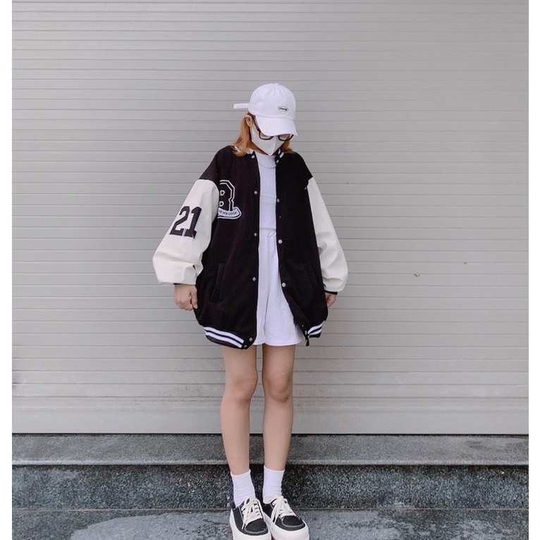 [ ẢNH THẬT ] ÁO KHOÁC BOMBER B - BAD REVOLUTION UNISEX FORM RỘNG NAM/NỮ (ẢNH THẬT SHOP CHỤP) | BigBuy360 - bigbuy360.vn