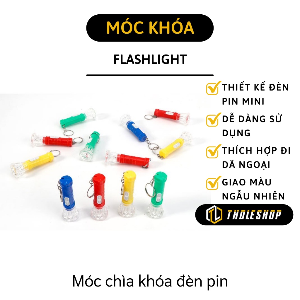 Đèn Pin Mini - Móc Chìa Khóa Kiểu Dáng Đèn Pin Đáng Yêu, Thích Hợp Đi Dã Ngoại 10411