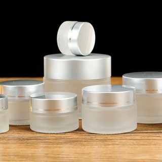 Hũ chiết kem thủy tinh nắp bạc