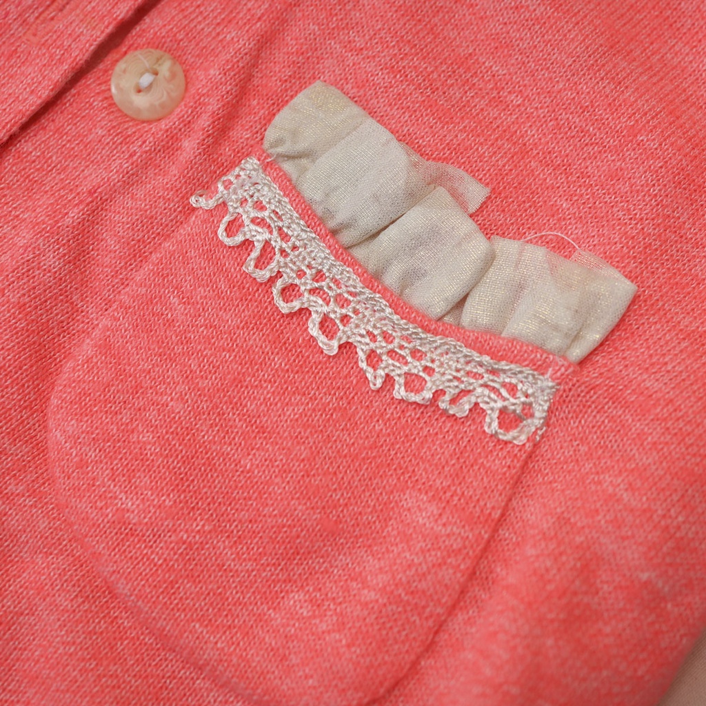 Áo khoác bé gái hồng tai thỏ 5-15kg Thời trang trẻ em WINKIDS chuyên quần áo cho bé