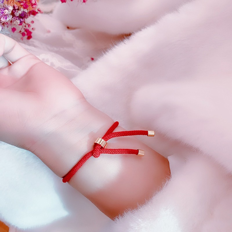 Vòng Tay Dây Đỏ May Mắn Hình Kỷ Sửu Phong Cách Trung Hoa 2021