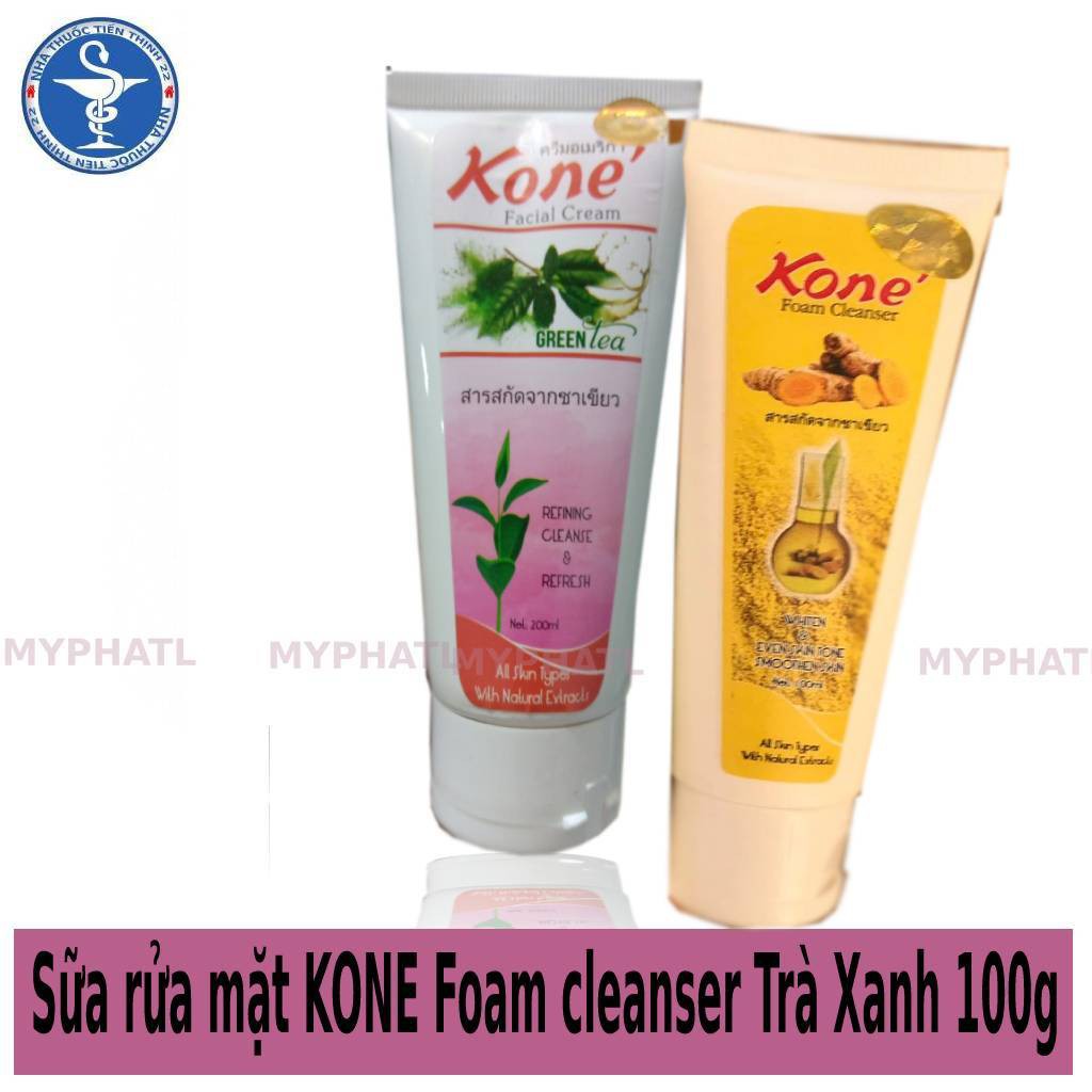 Sữa rửa mặt Nghệ và Trà xanh KONE Thái Lan