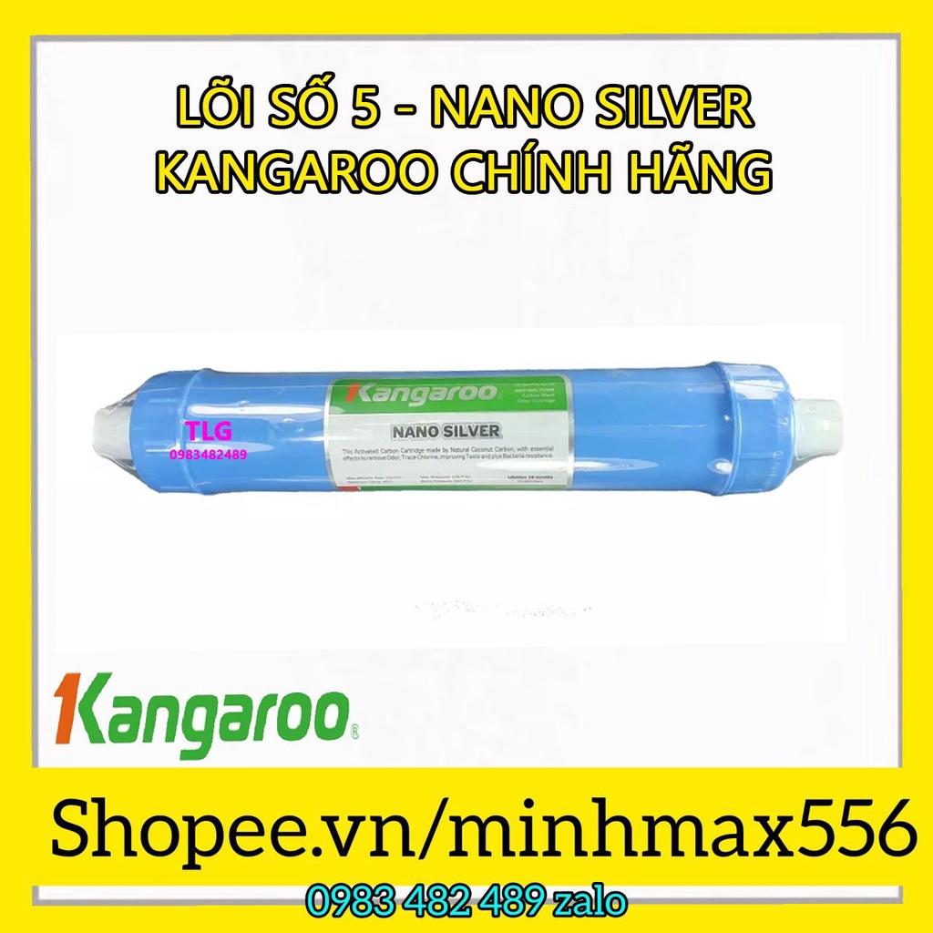 COMBO 7 LÕI LỌC NƯỚC KANGAROO SỐ 1234567 | GỒM BỘ 123 - RO KANGARROO HQ - NANO - CERAMIC - ALKALINE