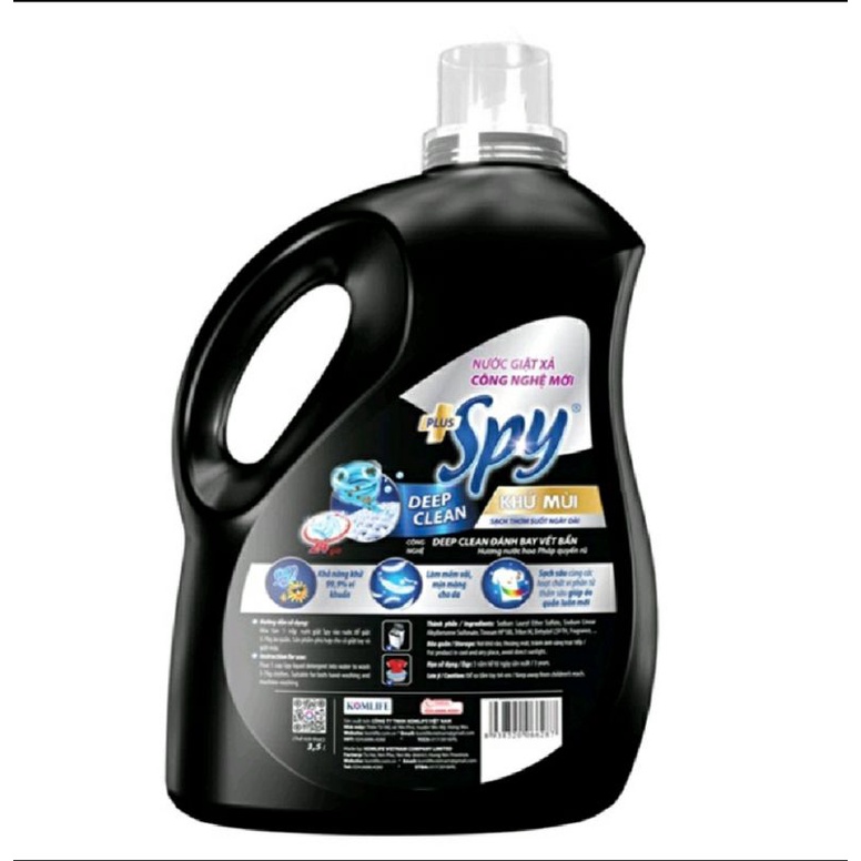 Nước giặt xả SPY DEEP CLEAN sạch sâu gấp 2 lần 3,6KG
