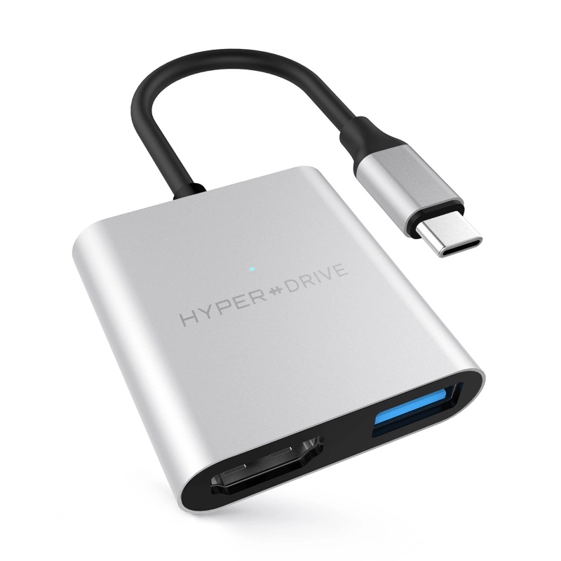 Cổng chuyển Hyperdrive 4K HDMI 3-in-1 USB-C Hub dành cho Macbook, PC và Devices - Hàng chính hãng
