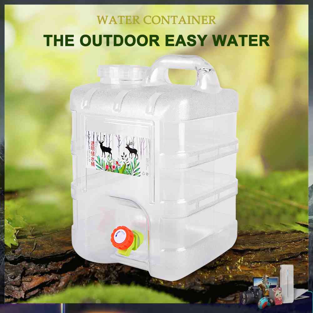 Bình Nước Trong Suốt Dung Tích 10L / 15L Có Vòi Rót Tiện Dụng Cho Hoạt