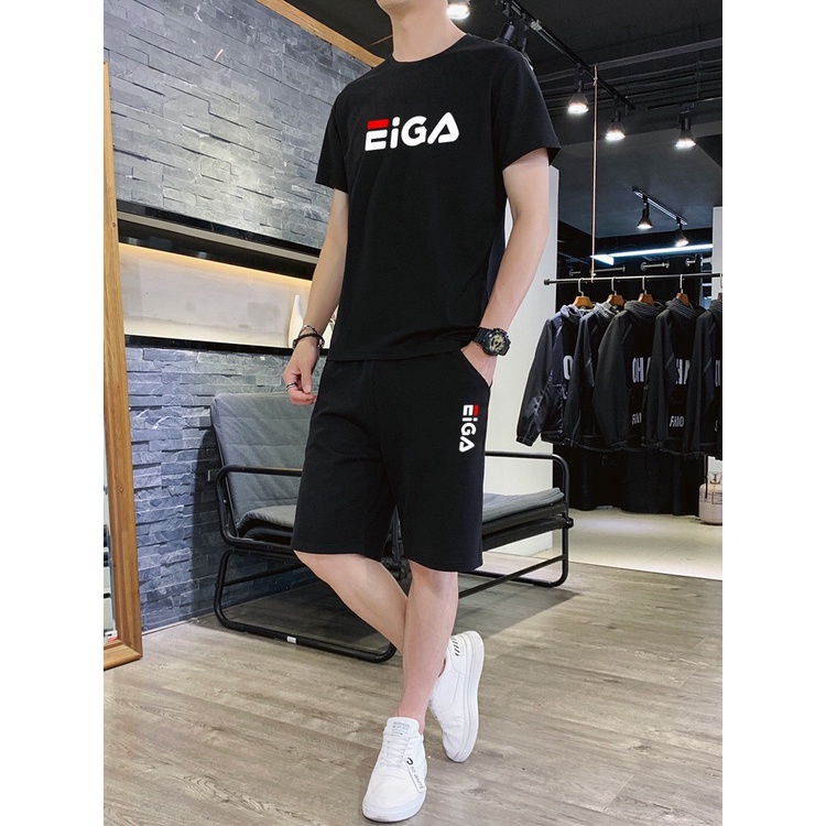 GIÁ SẬP SÀN  Bộ quần áo Mặc Nhà Thể Thao Nam Nữ Mùa Hè Phong Cách Cao Cấp In Chữ FIGA Nhiều Màu
