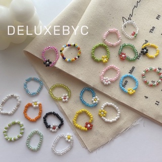 Nhẫn hạt cườm phong cách Hàn Quốc Deluxebyc