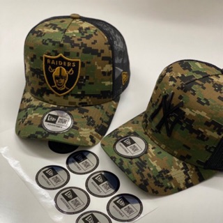 Nón kết phối lưới thêu logo ny/ raiders
