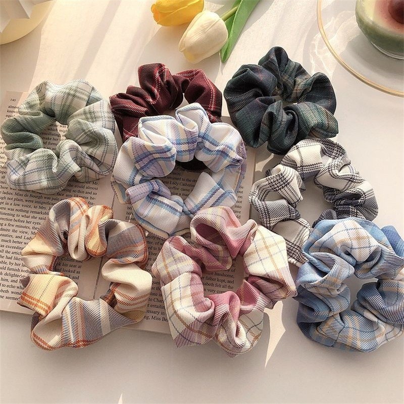 Dây buộc tóc vải Scrunchies phong cách Hàn Quốc xinh xắn cho nữ