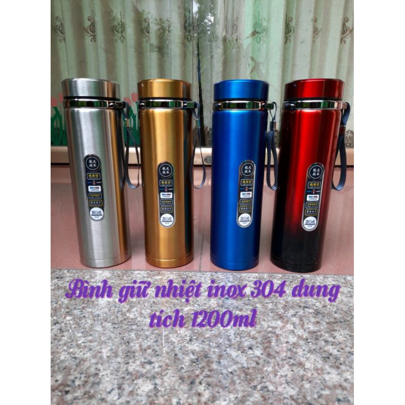 Bình giữ nhiệt dung tích lớn 1200ml inox 304 Optimal