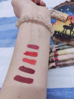 Set son lì Vongee hoạ tiết