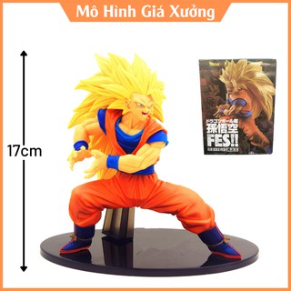 Mô hình SonGoku ở trạng thái Super Saiyan 3 - Cao 17cm - Tượng Figure Songoku Dragonball