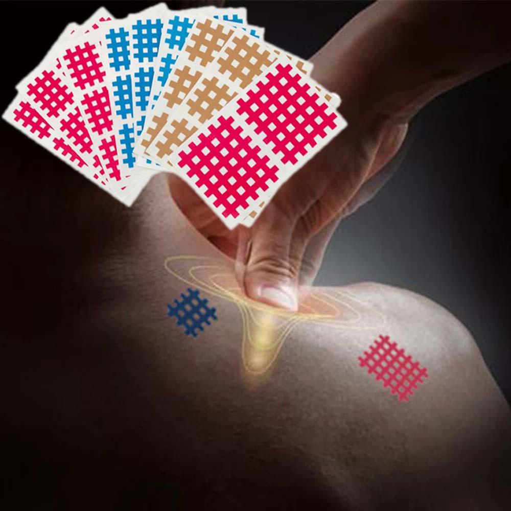 PEWANY 1 Piece Muscle Tape Physiotherapy Pain Relief Stickers Cross Kinesiology Tape Therapy Kinesiology Accessories Sore Joints 2/6/8/9 Healthcare Acupuncture Points Spiral Cross Tape/Multicolor