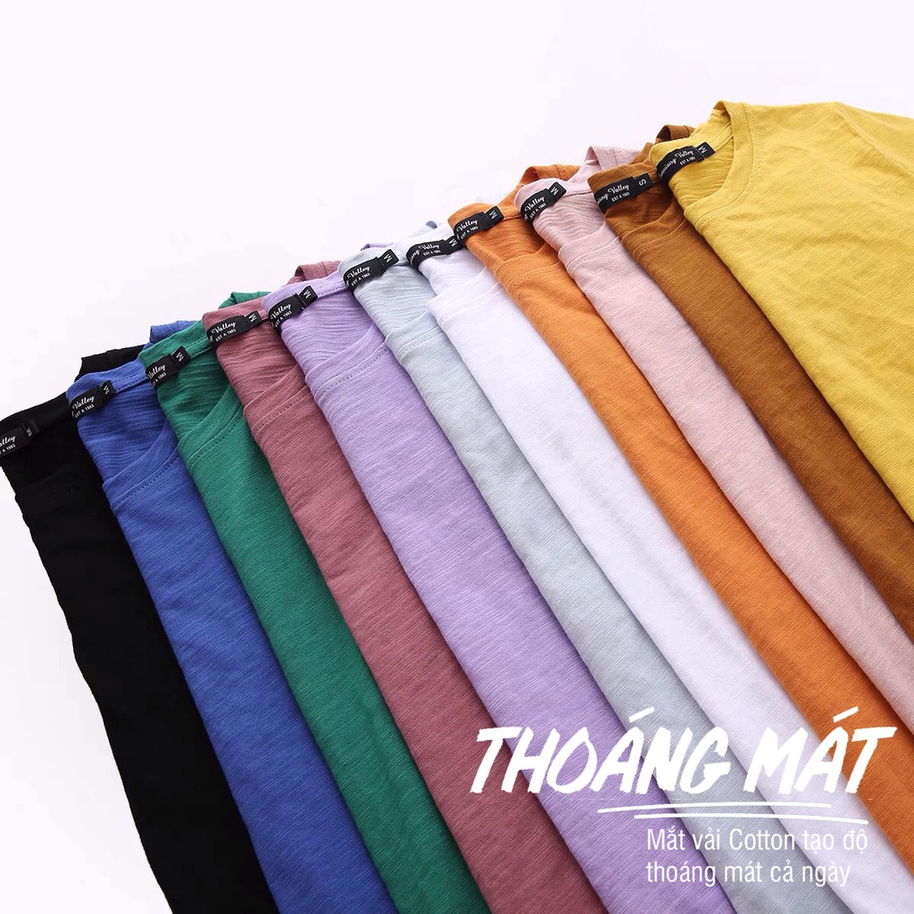 Áo thun cổ tim chữ V nhiều màu ALALA chất cotton cực mát Áo phông trơn