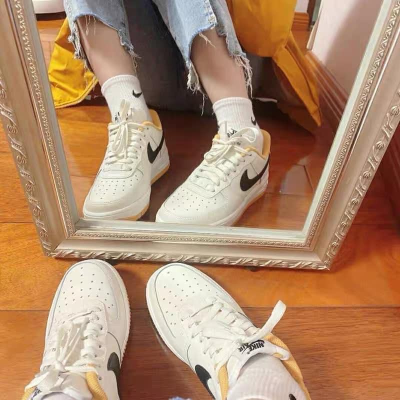Giày Nike Air Force 1 AuthHàng Chính HãngNike By You AF1 Custom White Beige  2021- Simple Sneaker