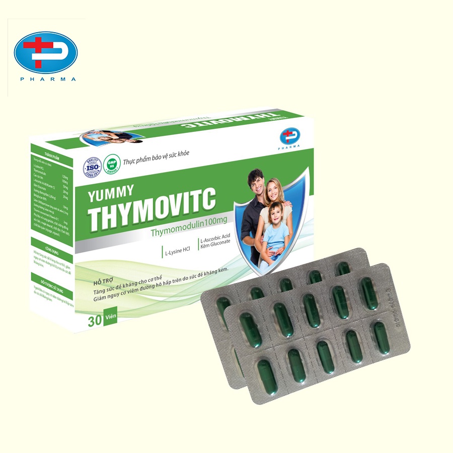 Viên Uống TÂM PHÚC PHARMA Yummy Thymovitc Giúp Cải Thiện Các Chức Năng Của Cơ Thể